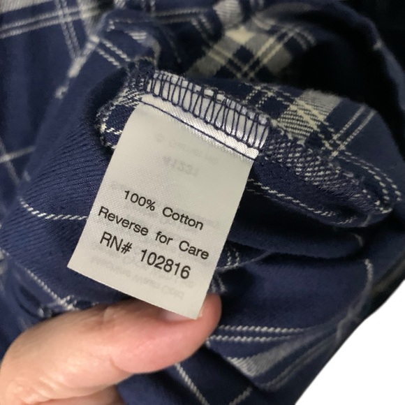 Garnet Hill Navy Checkered Long Sleeve Dress - Picture 4 of 5